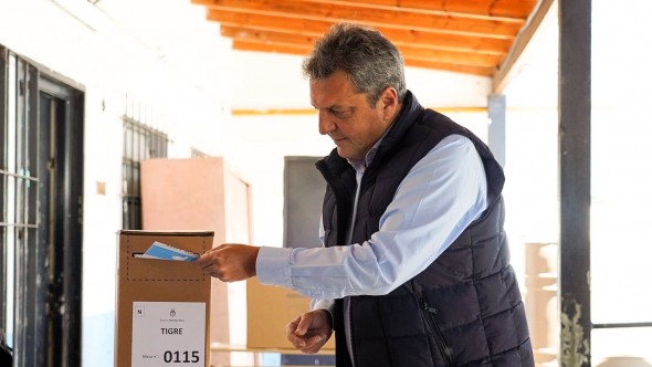 Sergio Massa votó en Tigre: destacó la Boleta Única y advirtió que "el primer resultado a mirar es el de Provincia"